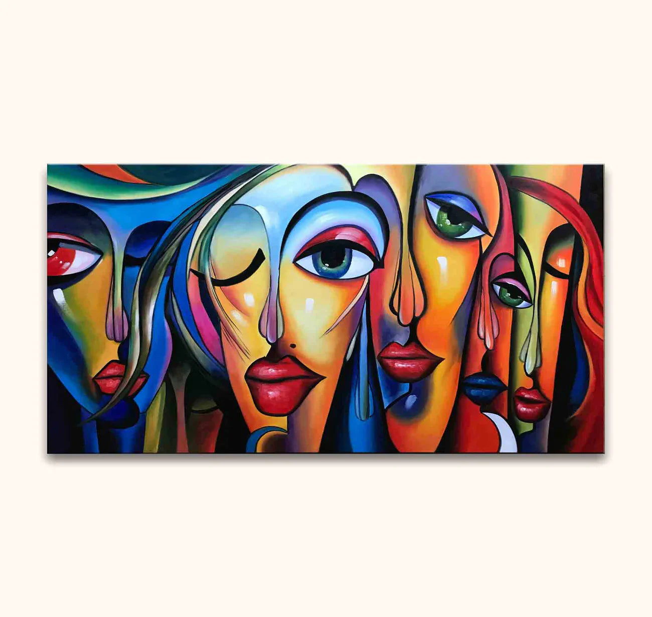 Vurig abstract schilderij verticaal of horizontaal - Art by Daan Vurig abstract schilderij verticaal of horizontaal - Art by Daan