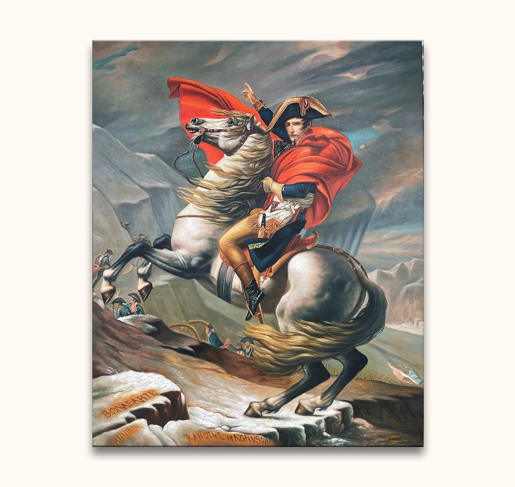 Jacques Louis David - Napoleon Bonaparte steekt de Alpen over