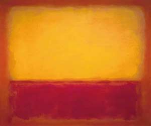  Mark Rothko Color blocks Canvas Abstract Painting with yellow and red for Living Room Bedroom