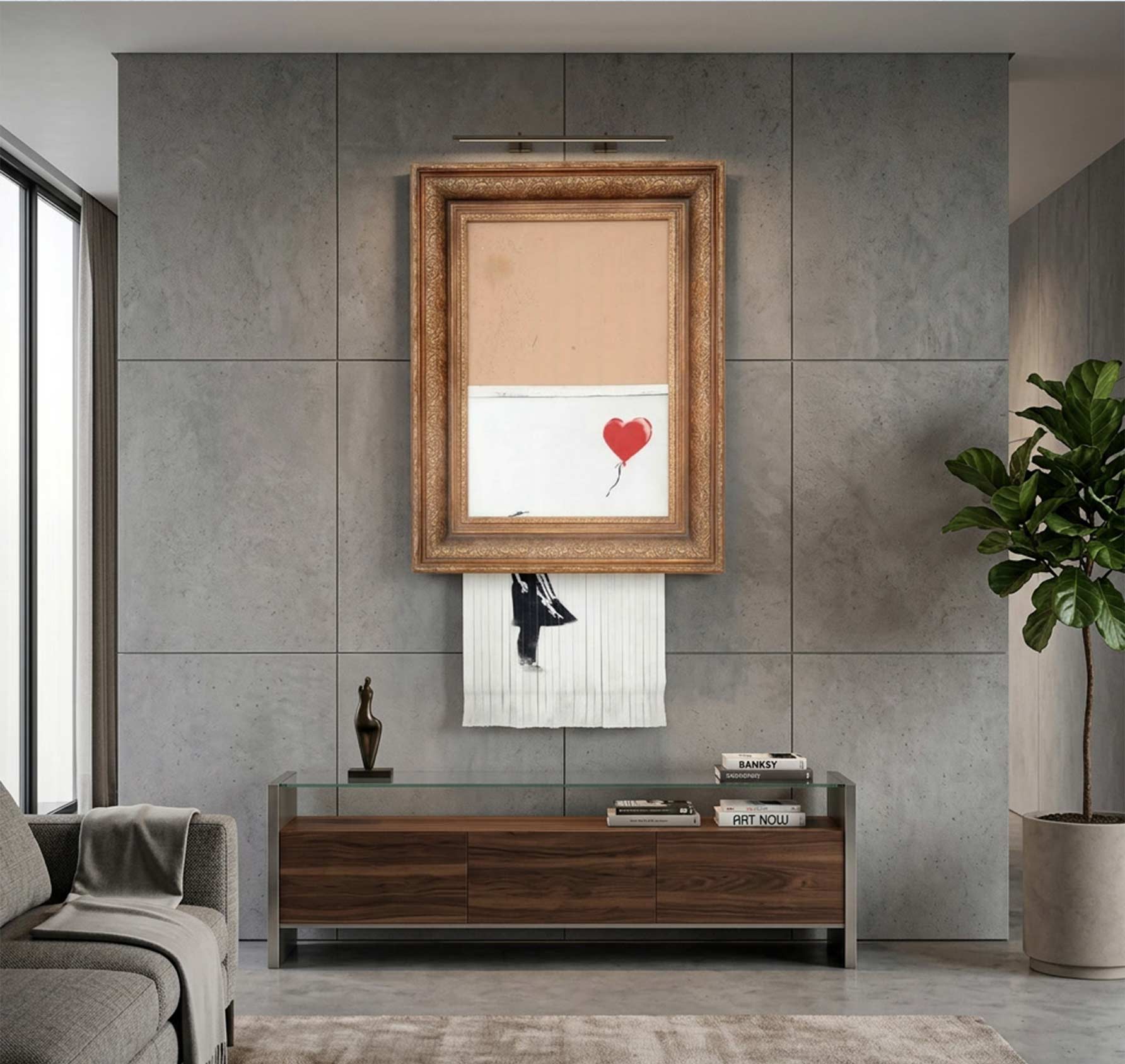 Banksy — Love is in the Bin (exacte unieke replica)
