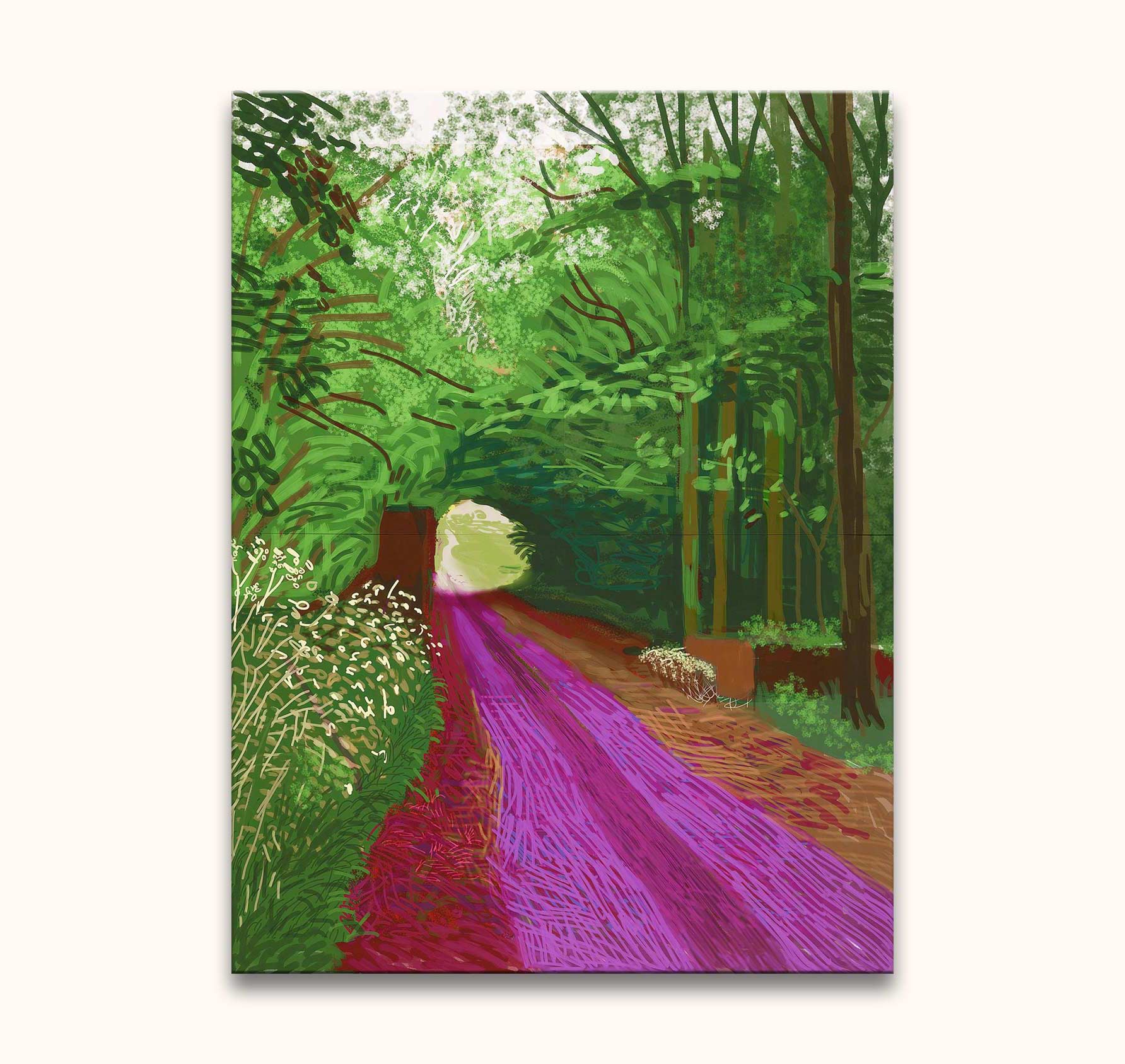 David Hockney signature - Arrival of spring in Woldgate