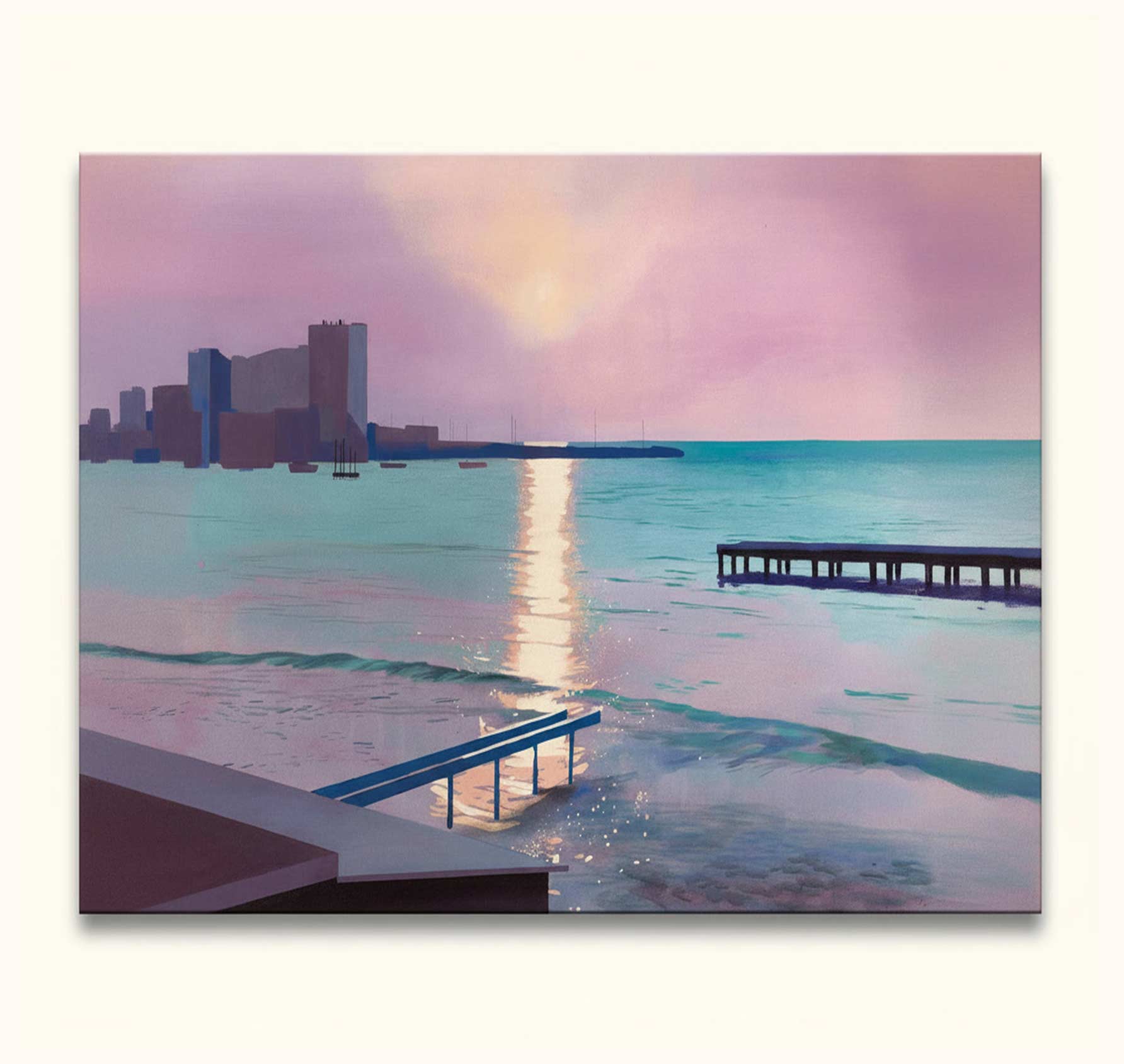 David Hockney - Early Morning in Sainte Maxime – degrootmeesters.com