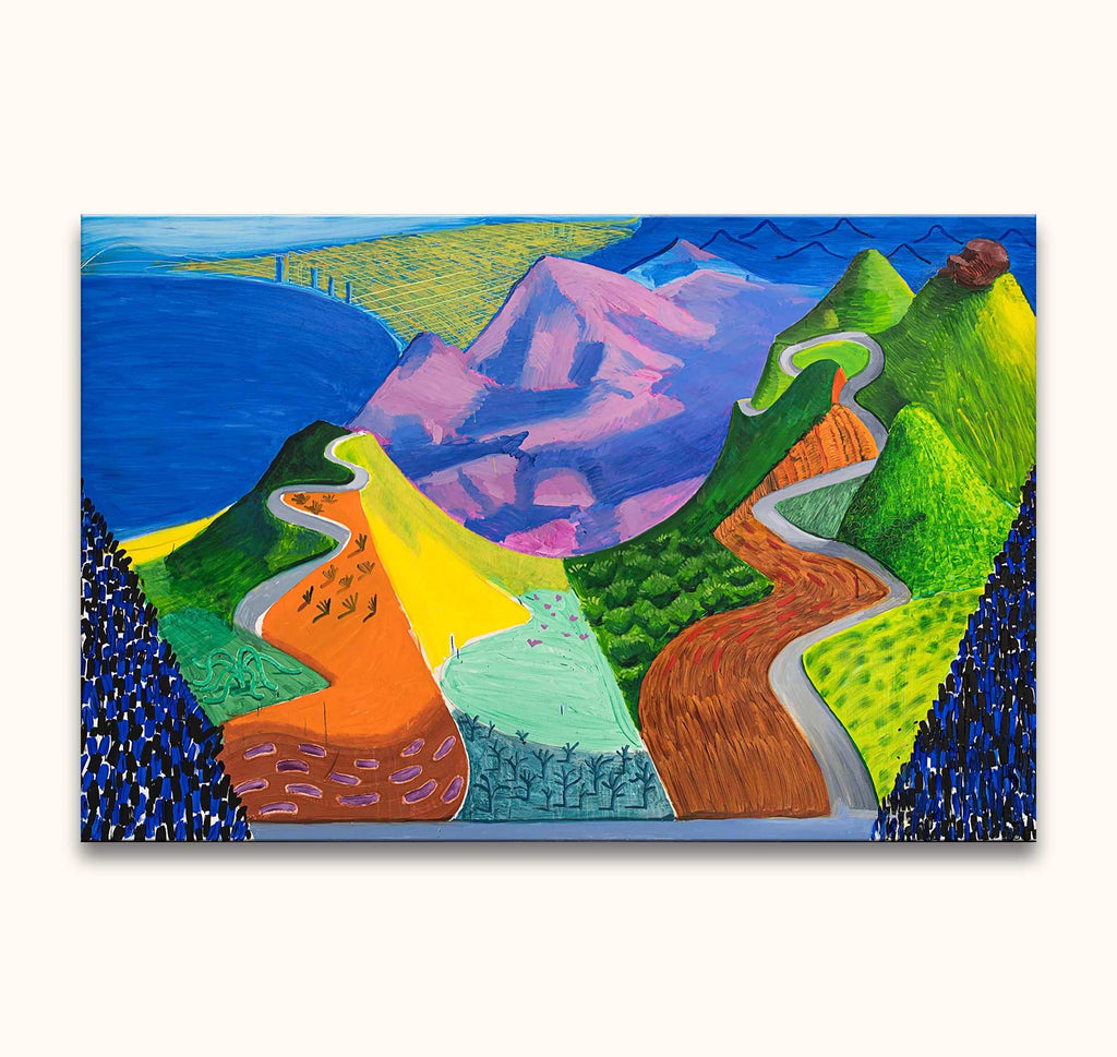 David Hockney signature - Driving through the Santa Monica Mountains