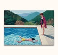 David Hockney signature - Pool with Two Figures
