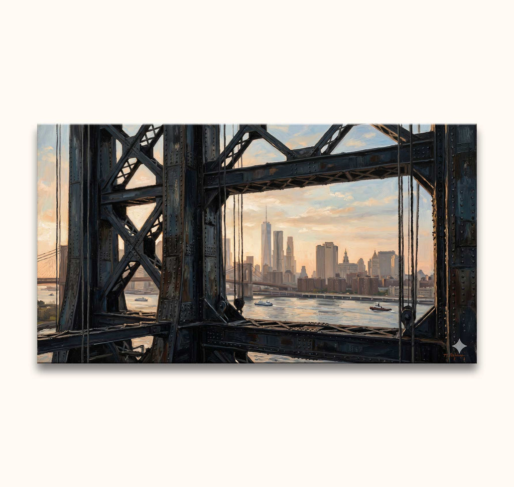 New York Skyline - Olieverf op canvas