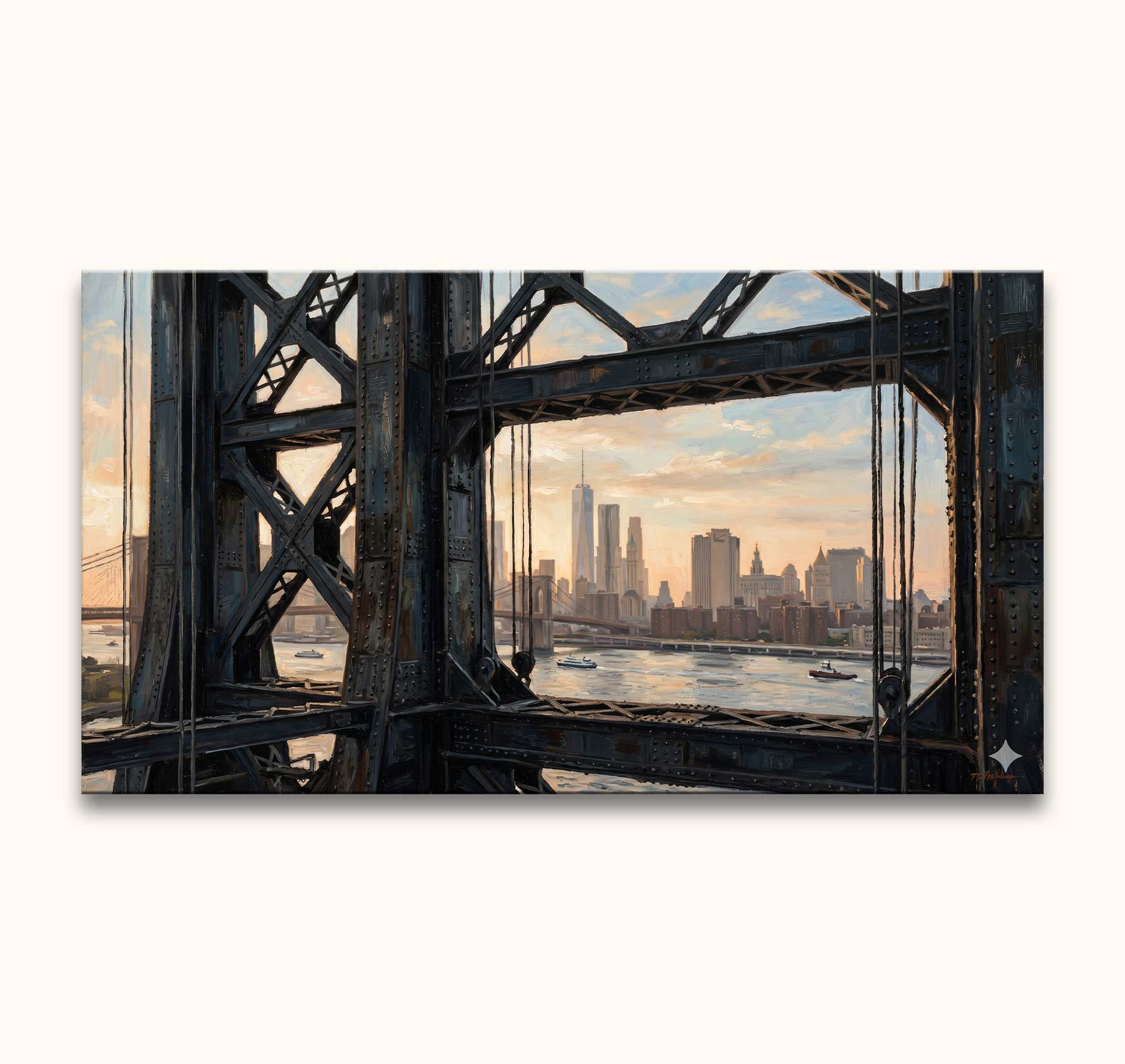 New York Skyline - Olieverf op canvas