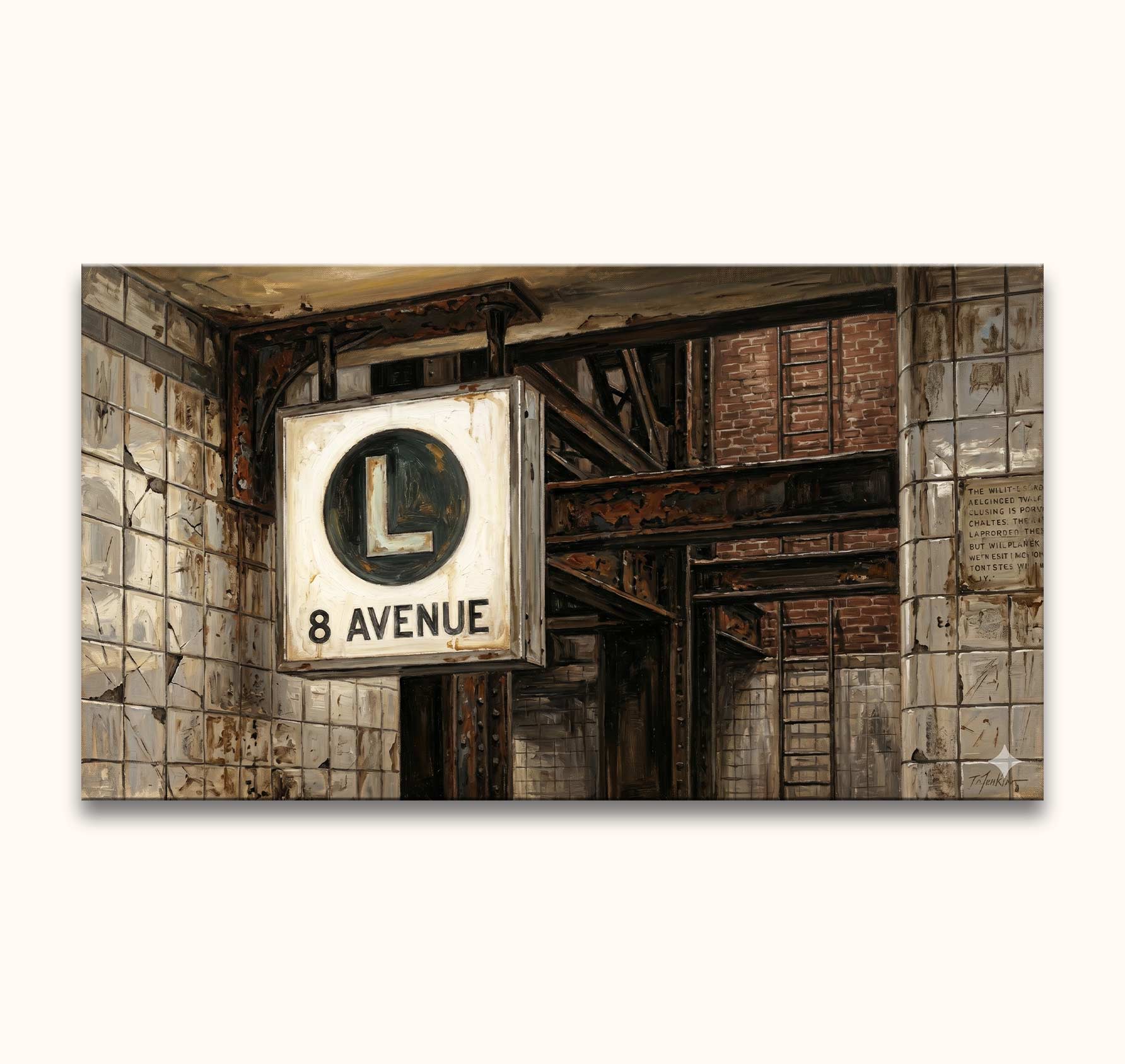 New York Subway - Olieverf op canvas