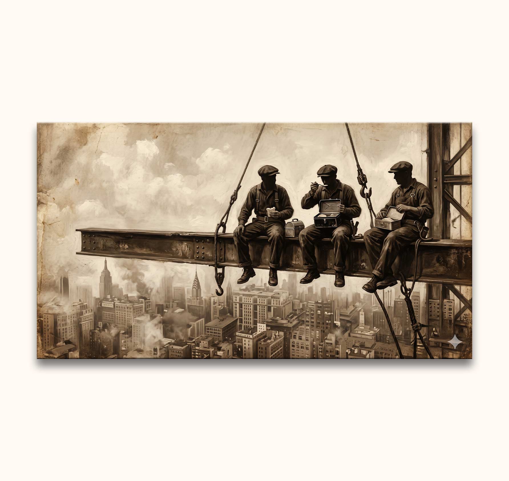 New York Workers - Olieverf op canvas