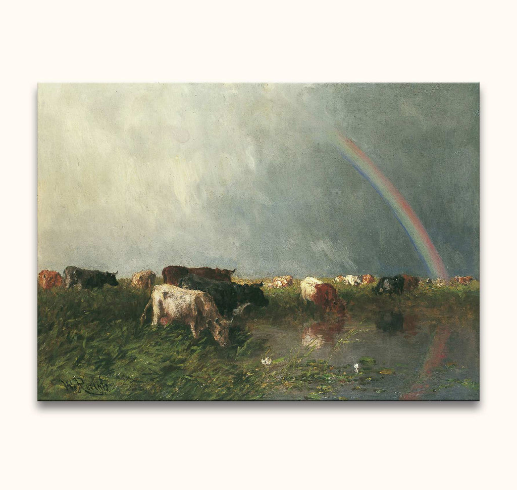 Willem Roelofs  - 'Avond na een regenachtige herfstdag'