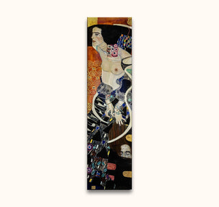 Gustav Klimt – Judith 2: Hand-painted reproduction of Klimt's Art Nouveau masterpiece, featuring a woman with a hat in ornate gold tones. Oil on museum-quality canvas.