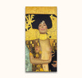 Gustav Klimt – Adele Danae: Handgeschilderd olieportret met expressieve kleuren en gouden motieven, buste van vrouw met gedetailleerde achtergrond, op canvas zonder lijst, ophangklaar.
