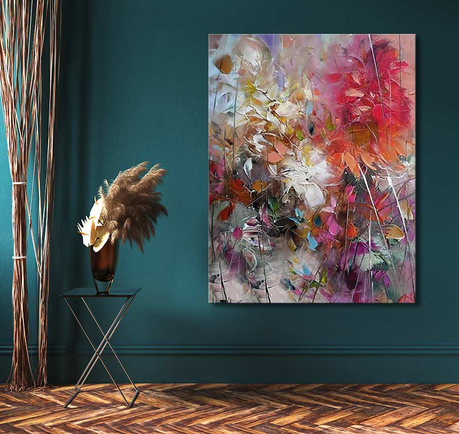 Bloemen uit Saint-Tropez - Olieverf op canvas