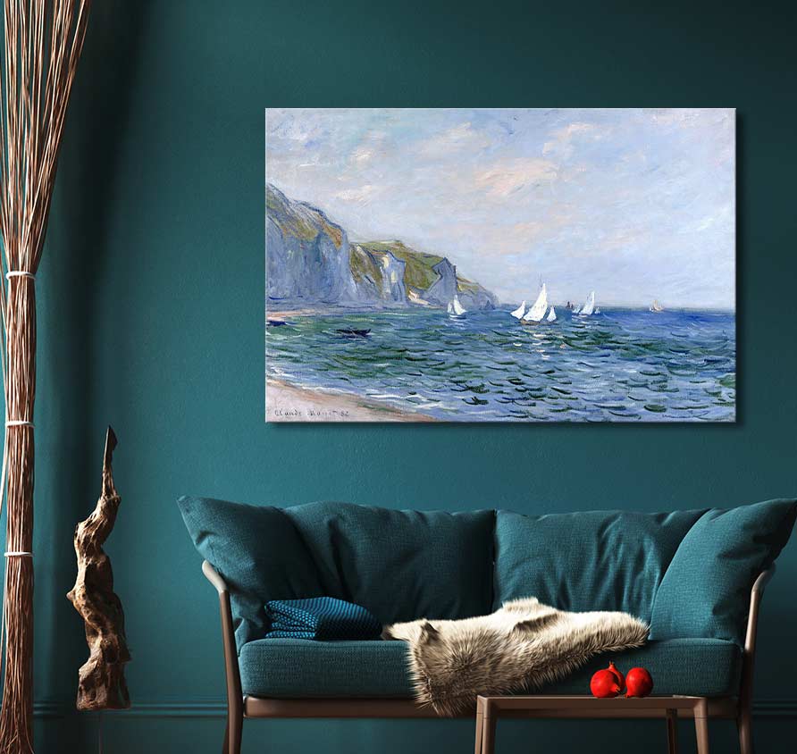 Claude Monet –  Rocks and sailing boats in Pourville