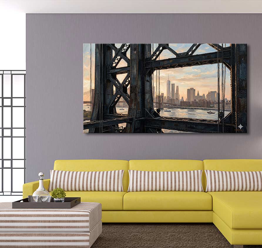New York Skyline - Olieverf op canvas