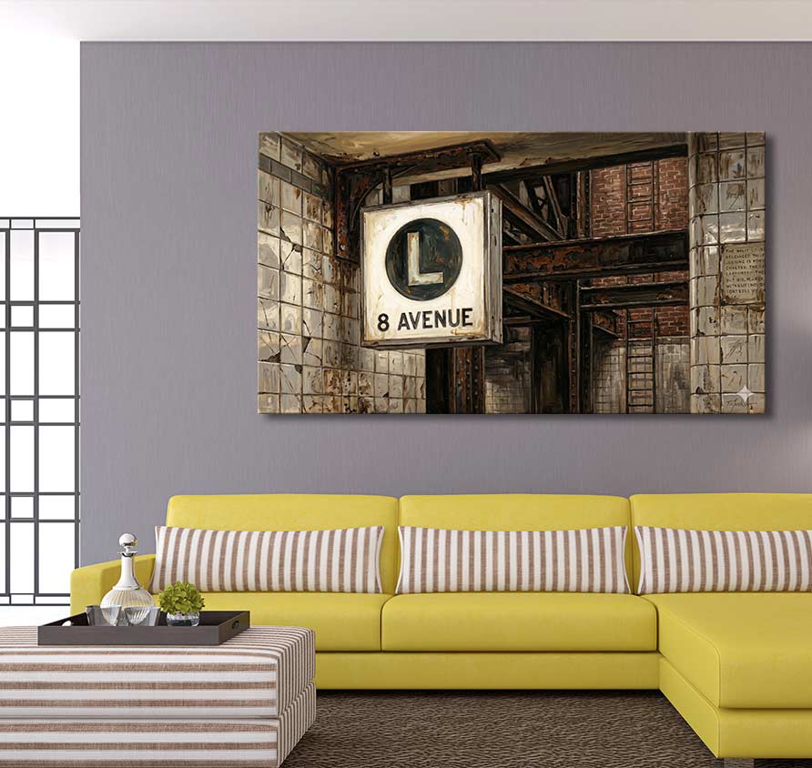 New York Subway - Olieverf op canvas