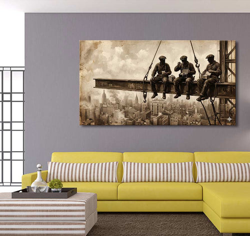 New York Workers - Olieverf op canvas