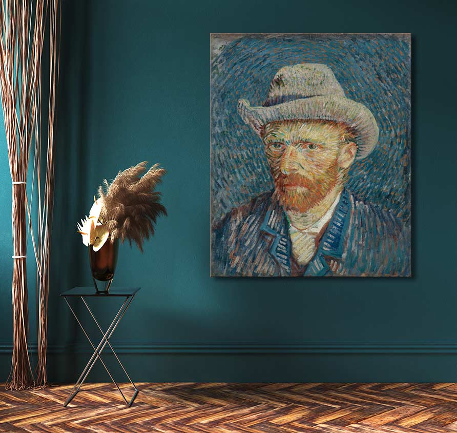 Vincent van Gogh - Zelfportret met een Vilten Hoed