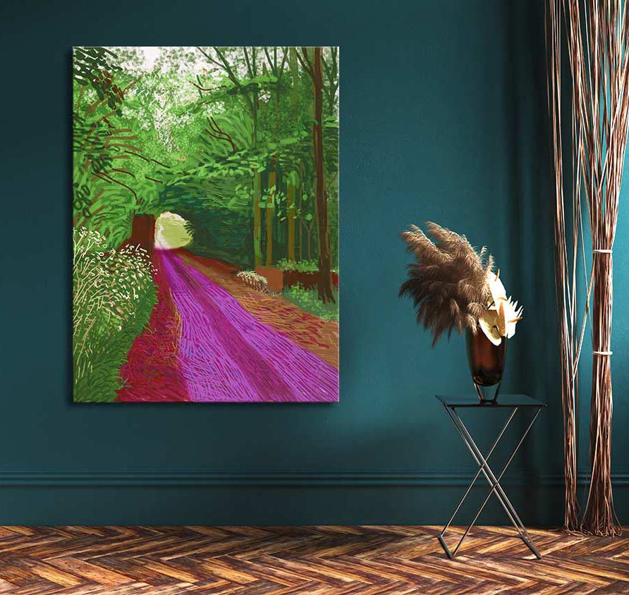 David Hockney signature - Arrival of spring in Woldgate