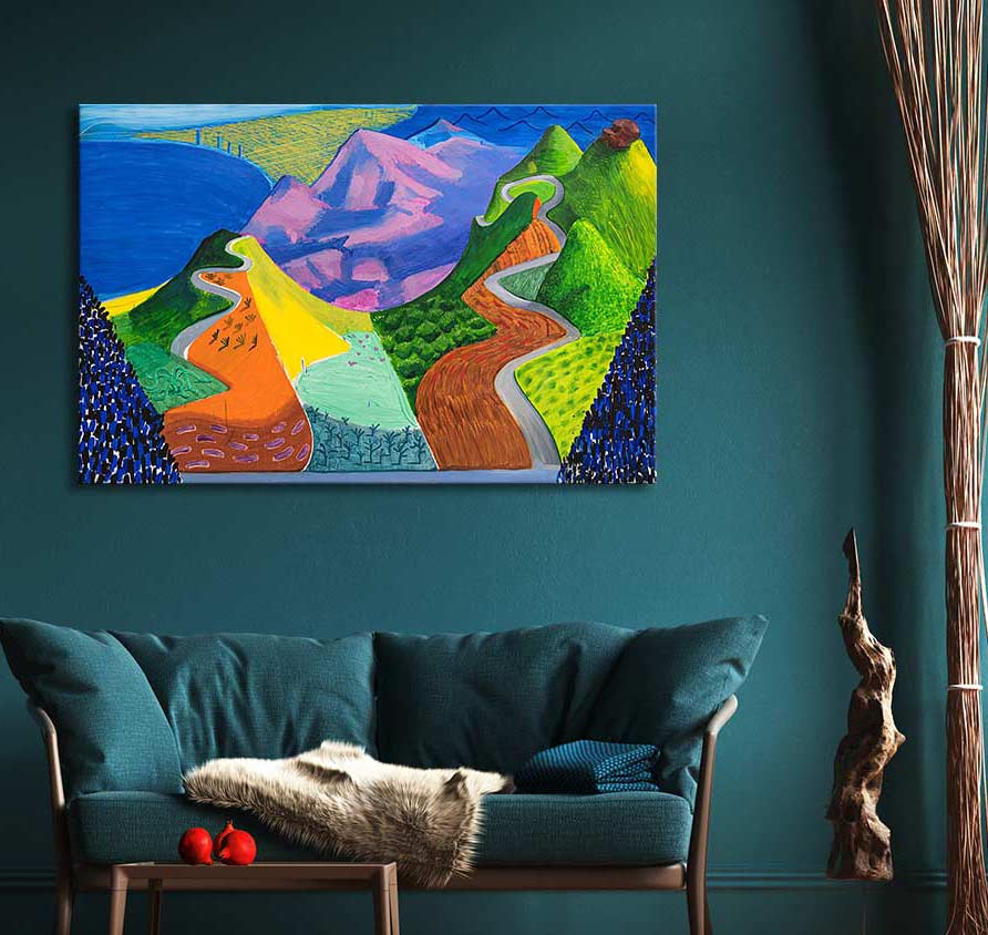 David Hockney signature - Driving through the Santa Monica Mountains