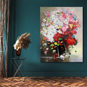 Schilderij Vrouw in Bloemenweide Multicolor 70x90cm ingelijst kopen - Melting Pot Amsterdam Schilderij Vrouw in Bloemenweide Multicolor 70x90cm ingelijst kopen - Melting Pot Amsterdam
