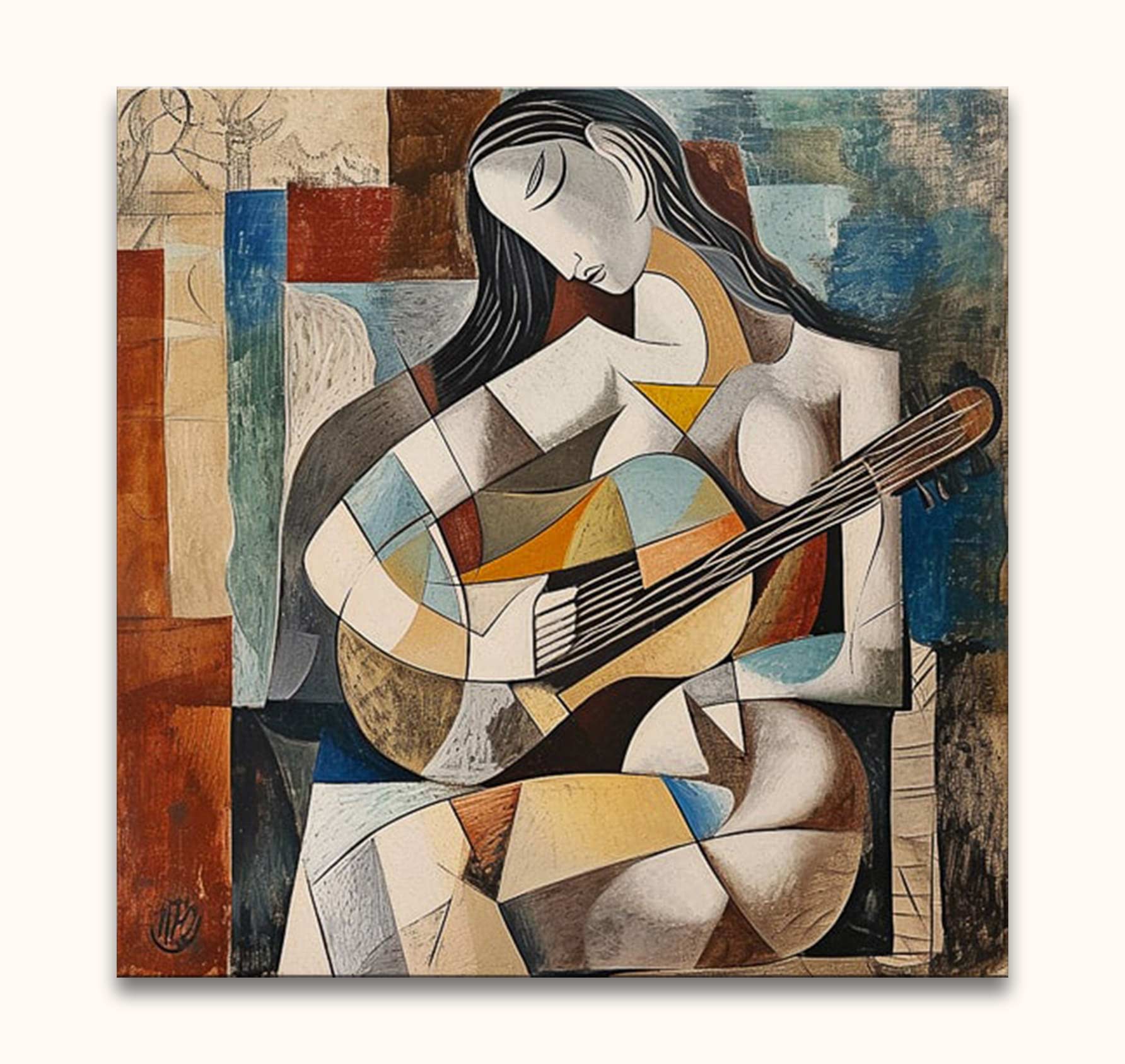 Pablo Picasso - Ranucia speelt Gitaar – degrootmeesters.com
