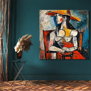 Moderne Picasso Tentoonstelling Poster Stierenvechten Line Art Print Moderne Picasso Tentoonstelling Poster Stierenvechten Line Art Print