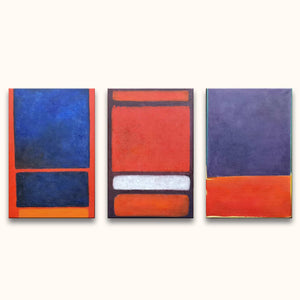 3 Schilderijen van Rothko - Olieverf op canvas