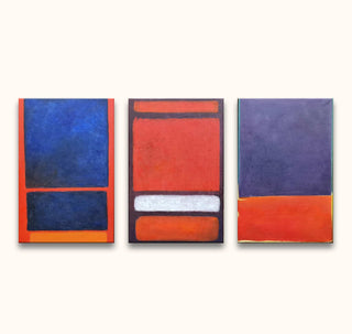 3 Schilderijen van Rothko - Olieverf op canvas