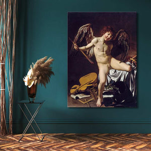 Giallobus - Schilderijen - Caravaggio - Narcissus - Standaard frame canvas - 50x70 - Klaar om op te hangen - Moderne schilderijen voor thuis Giallobus - Schilderijen - Caravaggio - Narcissus - Standaard frame canvas - 50x70 - Klaar om op te hangen - Moderne schilderijen voor thuis