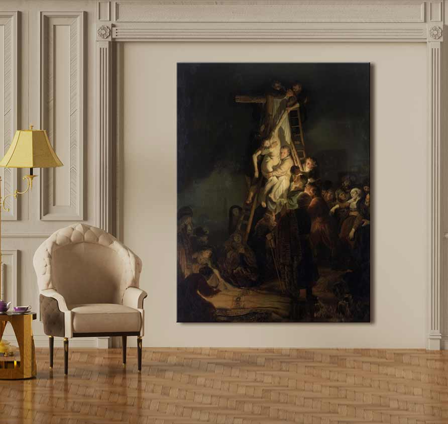 Rembrandt van Rijn – De Afdaling van het Kruis – degrootmeesters.com
